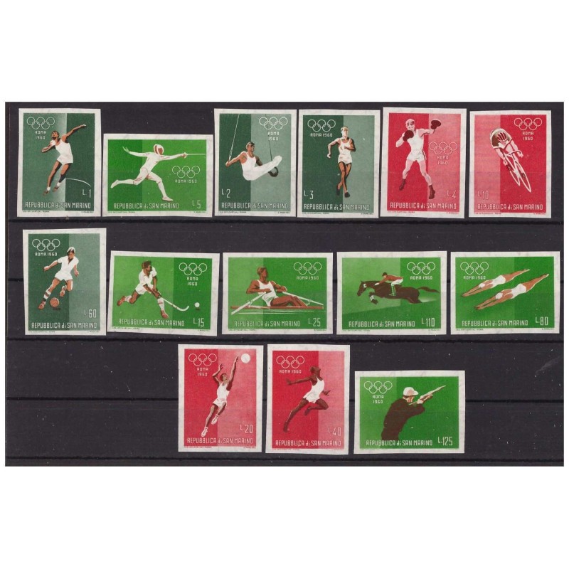 SAN MARINO 1960 -  OLIMPIADI SERIE NON DENTELLATA   NUOVI **