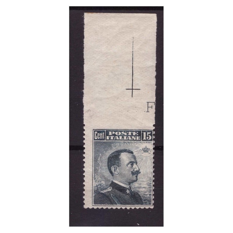 REGNO 1911 - VITT. EMANUELE CENT. 15   NON DENT. IN ALTO   NUOVO  **