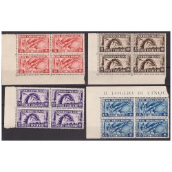 REGNO 1936 -  FIERA DI MILANO   SERIE QUARTINA    NUOVI  *