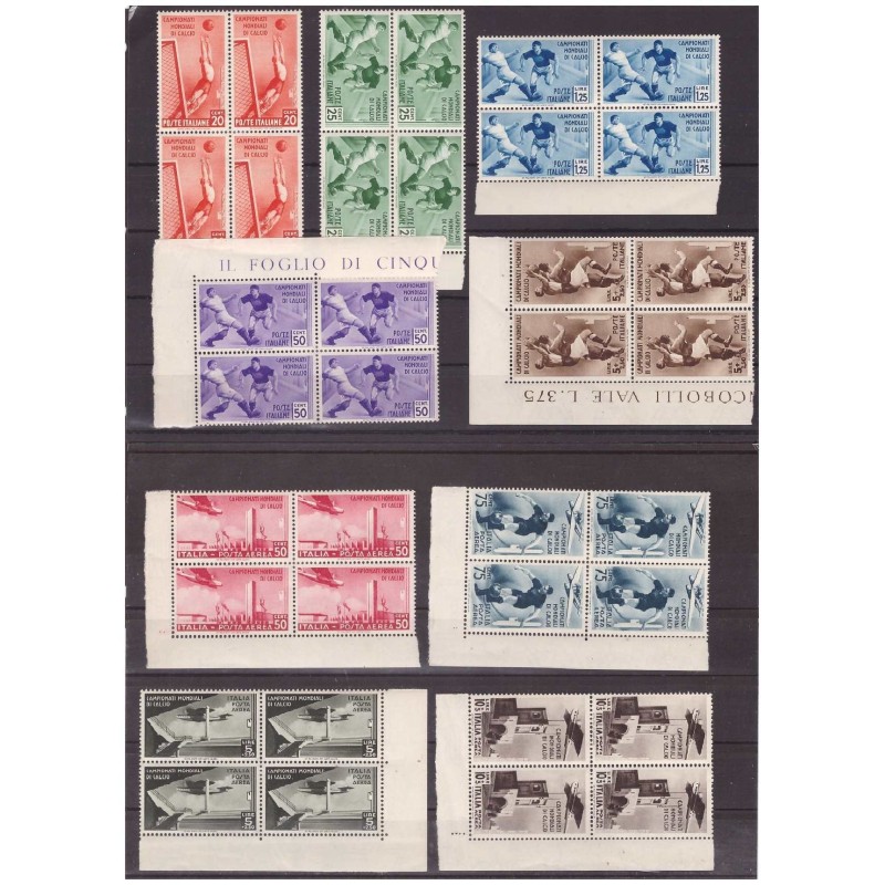 REGNO 1934 -  MONDIALI DI CALCIO   SERIE QUARTINA    NUOVI  *