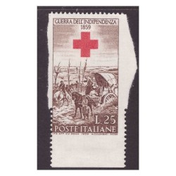 ITALIA  1959  -  GUERRA D'INDIPENDENZA 25 LIRE  ND IN BASSO  NUOVO  **