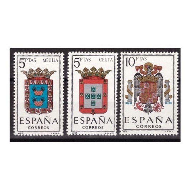SPAGNA 1965  -  STEMMI  DECIMA  EMISSIONE  -   SERIE NUOVA  **
