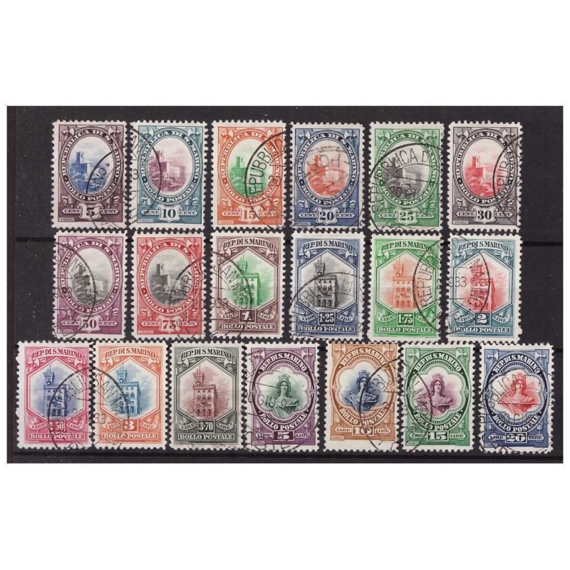 SAN MARINO 1929  -  VEDUTA   SERIE USATA