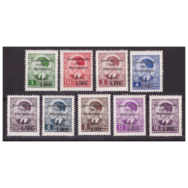 MONTENEGRO 1942 - SOPRASTAMPATI   SERIE   NUOVA  **