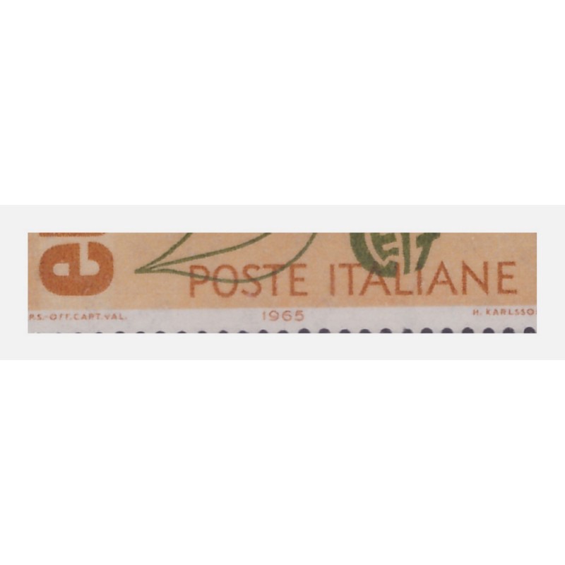 1965 - EUROPA LIRE 40 VARIETA' VERDE SPOSTATO - Nuovo **