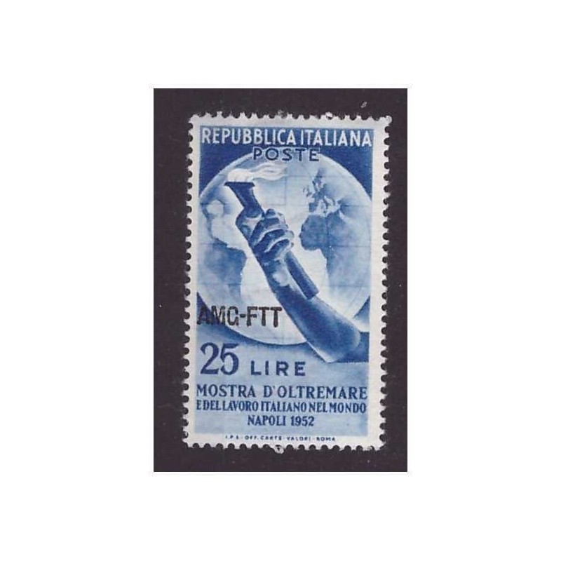 TRIESTE A - 1948 PACCHI SOPR. 2 RIGHE Lire 100 NUOVO **