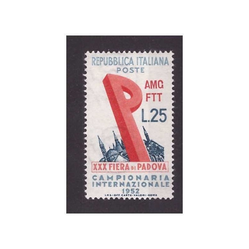 TRIESTE A - 1952   FIERA DI PADOVA   NUOVO **