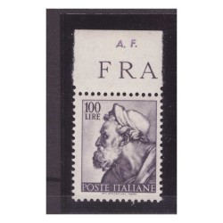 1961 -  MICHELANGIOLESCA  100  LIRE  -  SENZA FILIGRANA  NUOVO  ** MNH