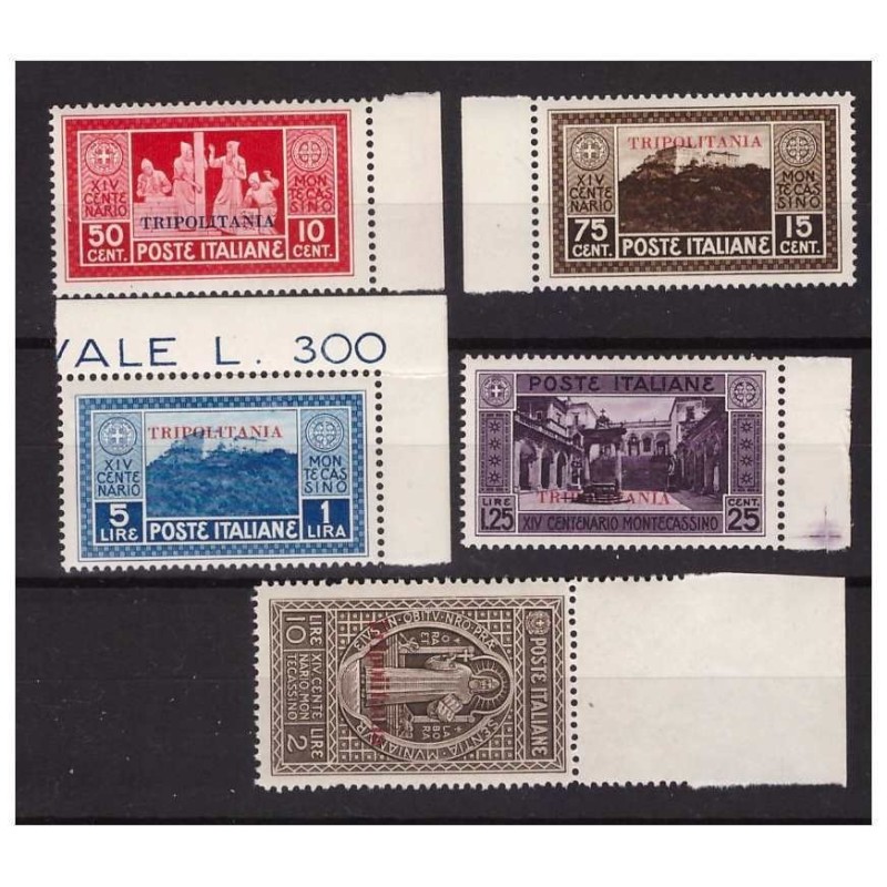 TRIPOLITANIA   1929  - MONTECASSIMO  SERIE   NUOVA  **