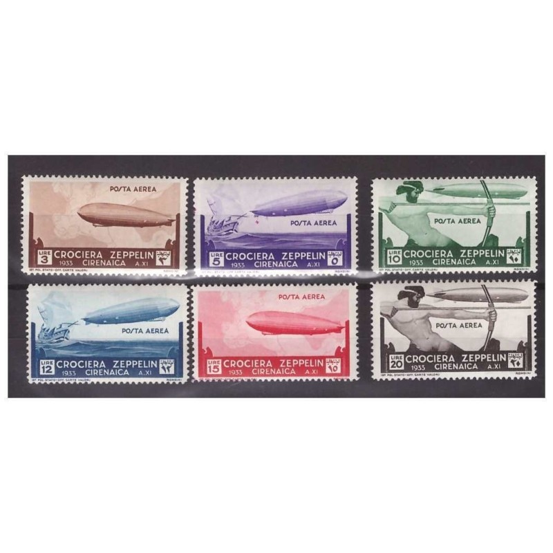 CIRENAICA - 1933  CROCIERA ZEPPELIN   SERIE   NUOVA   *