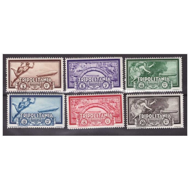 TRIPOLITANIA - 1933  CROCIERA ZEPPELIN   SERIE   NUOVA  *
