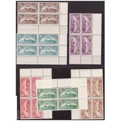 SAN MARINO 1931 - POSTA AEREA SERIE QUARTINE ADF  COMPLETA **