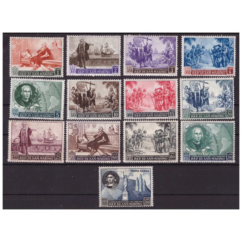 SAN MARINO 1952  -  COLOMBO  SERIE   NUOVA  **  CON PA
