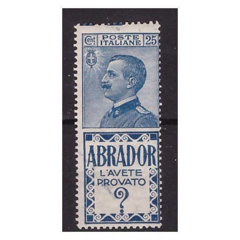 REGNO 1924 - PUBBLICITARI  ABRADOR  25 Cent. NUOVO *