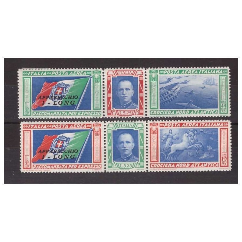 REGNO 1933 -  CROCIERA NORD ATLANTICA - TRITTICI  LONG -  NUOVO  MH  *
