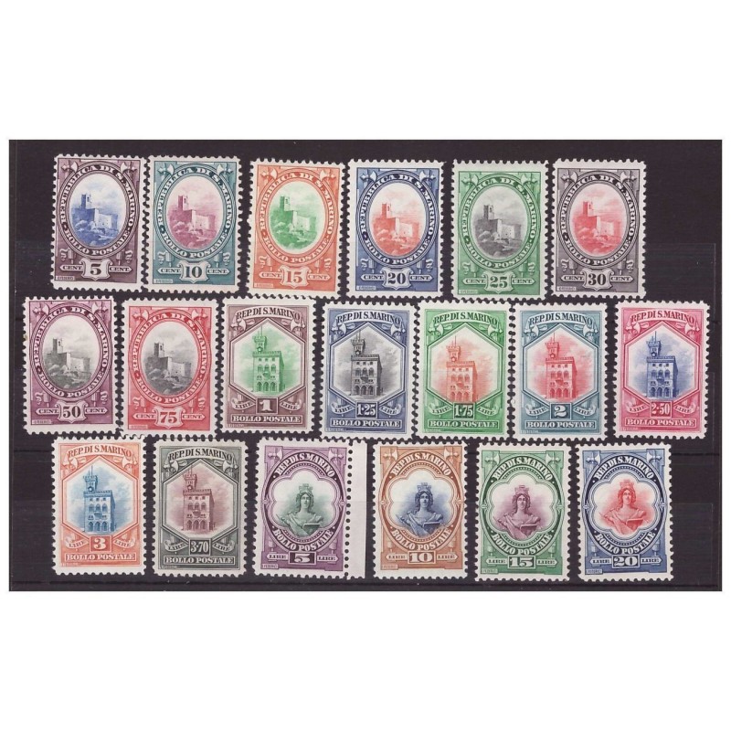SAN MARINO 1929  -  VEDUTA   SERIE    NUOVA  **  MNH