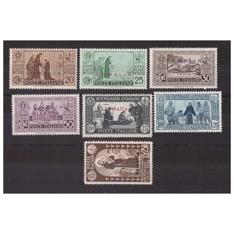 SOMALIA 1931  -  SAN ANTONIO  SERIE NUOVA ** MNH