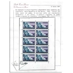 SAN MARINO 1948 - FOGLIETTO LAVORO  NUOVA  **  MAI PIEGATO