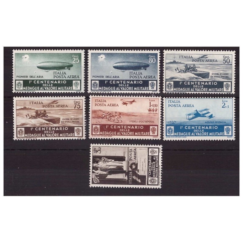 REGNO  1934 -  MEDAGLIE POSTA AEREA  SERIE NUOVA  **