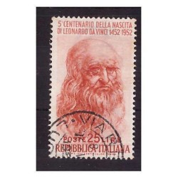 LEONARDO -  25 LIRE FILIGRANA POSIZIONE SINISTRA ALTA