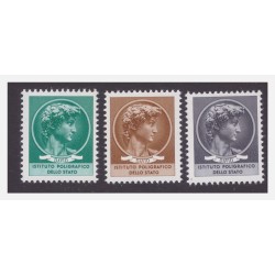 ITALIA 1968 - DAVID PROVE POLIGRAFICO IN TRE COLORI - FILIGRANATI MNH**
