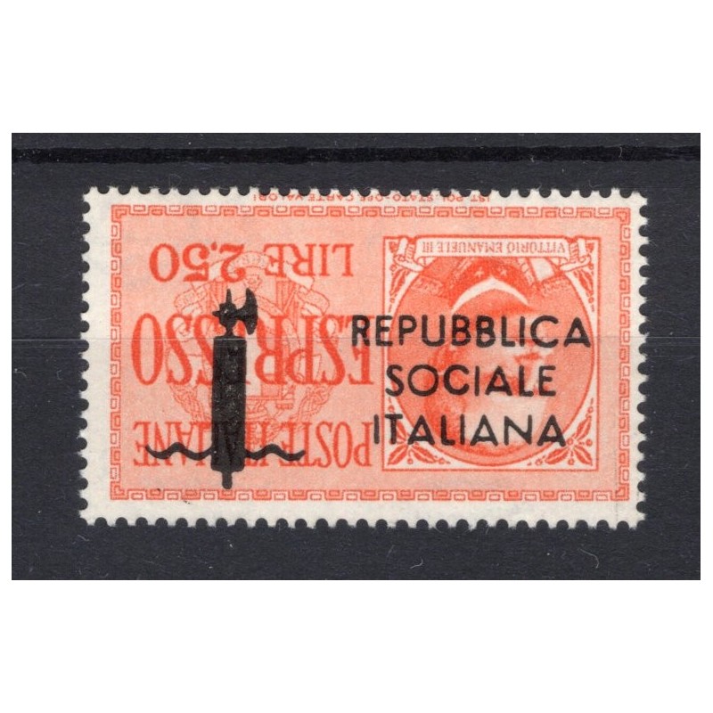RSI - FASCETTI ESPRESSI - LIRE 2,50 - SOPR. CAPOVOLTA NUOVO ** MNH
