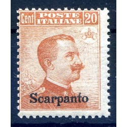 ISOLE EGEO SCARPANTO 1917 - Centesimi 20 SF NUOVO **