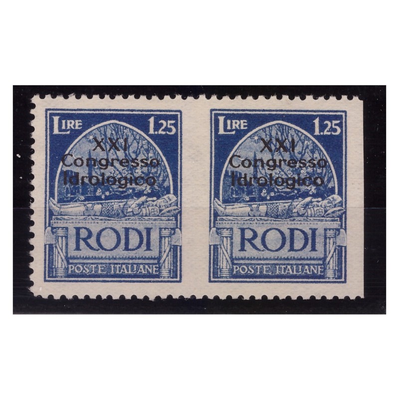 EGEO 1930 - CONGRESSO IDROLOGICO - Lire 1,25 NON DENT. COPPIA NUOVA **