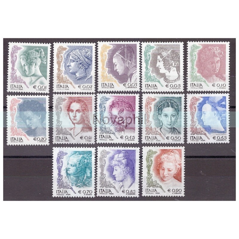 ITALIA 2003/4 - DONNE NELL'ARTE SERIE COMPLETA NUOVA **