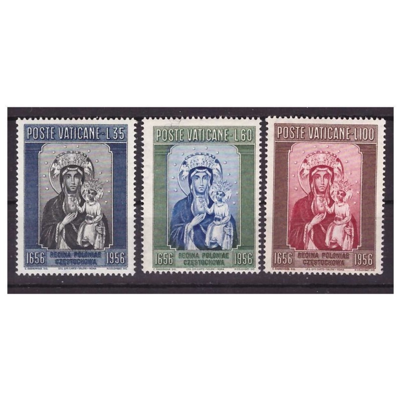 VATICANO 1956 - MADONNA NERA SERIE NUOVA **