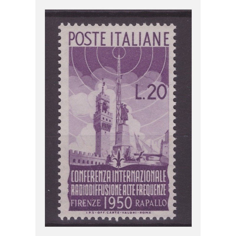 1950 - RADIODIFFUSIONE LIRE 20 NUOVO **