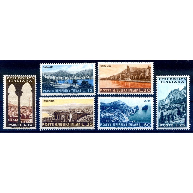ITALIA 1953 - TURISTICA SERIE NUOVA **