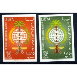 LIBIA INDIPENDENTE 1962 -  LOTTA ALLA MALARIA  SERIE NON DENT.   NUOVA **