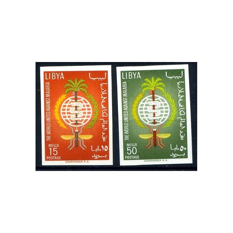 LIBIA INDIPENDENTE 1962 -  LOTTA ALLA MALARIA  SERIE NON DENT.   NUOVA **