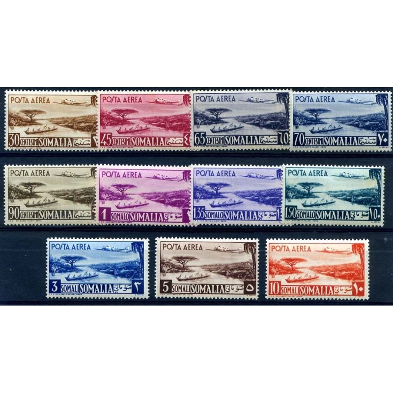 SOMALIA AFIS 1950/1 -POSTA AEREA  Serie  Nuova *