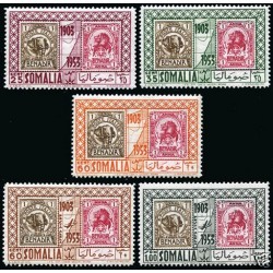 SOMALIA AFIS 1953 Cinquantenario + PA completa 5 valori NUOVI **