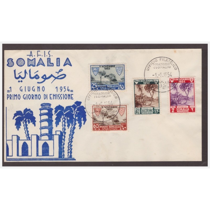 SOMALIA AFIS 1953 - LEBBROSI  - FDC