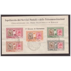 SOMALIA AFIS 1953 - CINQUANTENARIO FRANCOBOLLO - FDC