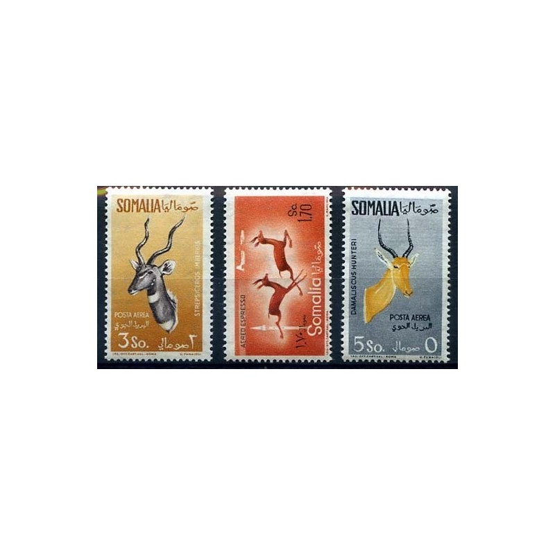 SOMALIA AFIS 1958/9 - POSTA AEREA ANIMALI Serie nuova **