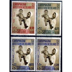 SOMALIA AFIS 1957- CAMPAGNA ANTITUBERCOLARE PO+PA Serie Nuova **