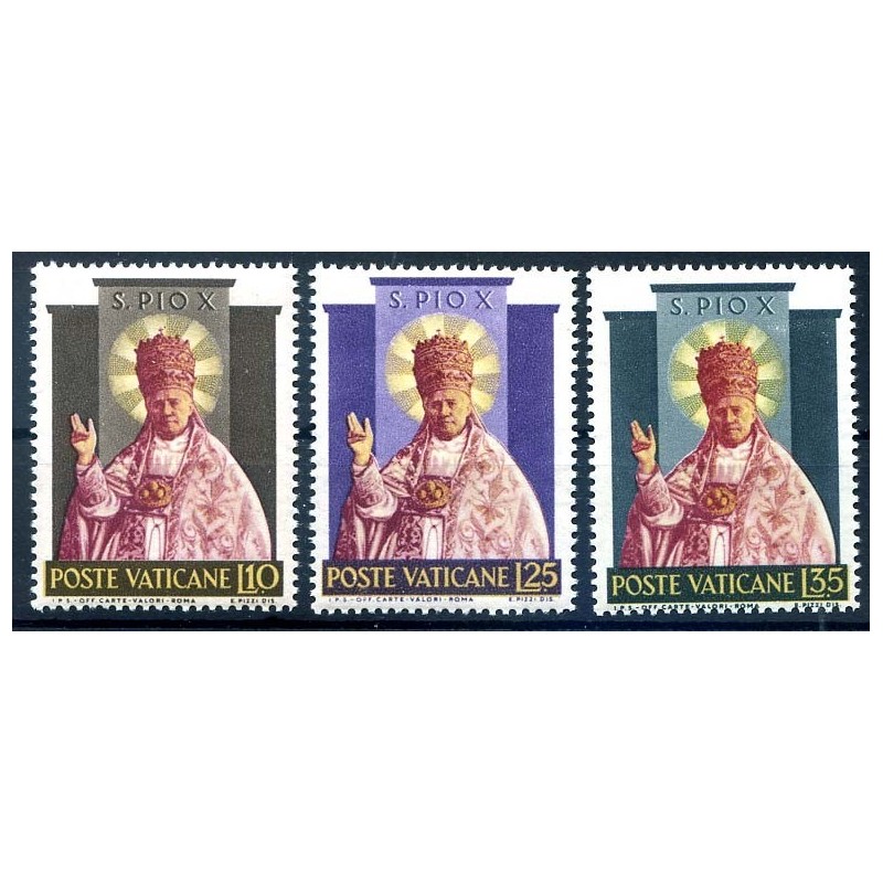 VATICANO 1954 - SANTIFICAZIONE DI PIO X SERIE NUOVA **