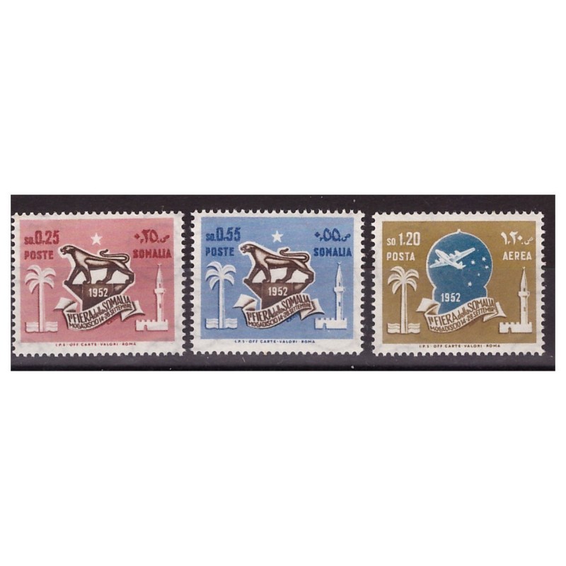 SOMALIA AFIS 1952 - FIERA DELLA SOMALIA - PA + PO SERIE NUOVA **