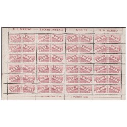 SAN MARINO 1928 - PACCHI POSTALI Lire 12 FOGLIETTO NUOVO **