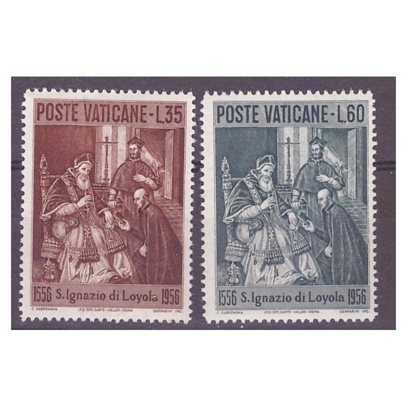 VATICANO 1956 - SAN IGNAZIO DI LOYOLA  SERIE NUOVA **