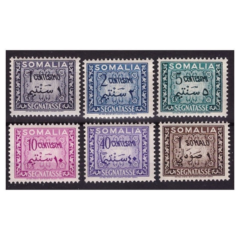 SOMALIA AFIS 1950 - SEGNATASSE Serie completa nuova **