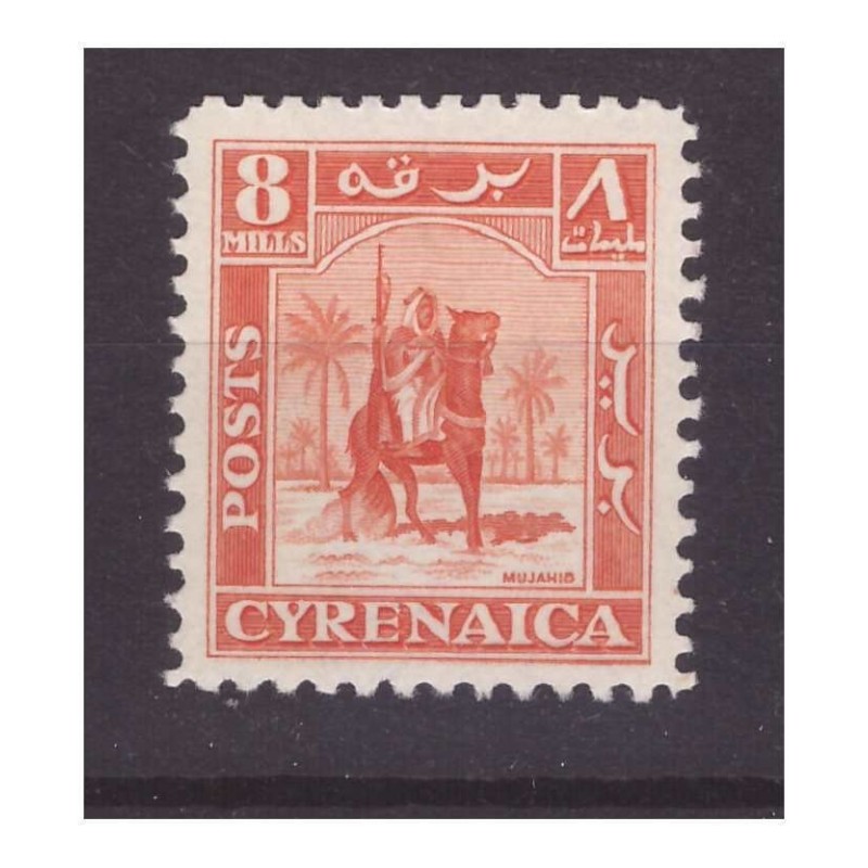 CIRENAICA  AMMINISTRAZIONE AUTONOMA  1950 - CAV. SENUSSITA 8  Mills  NUOVO **