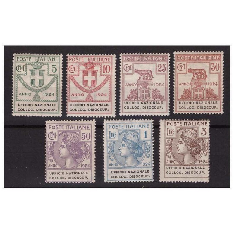 REGNO 1924 - PARASTATALI - UFF. NAZIONALE COLLOC DISOCCUP. - SERIE NUOVA **