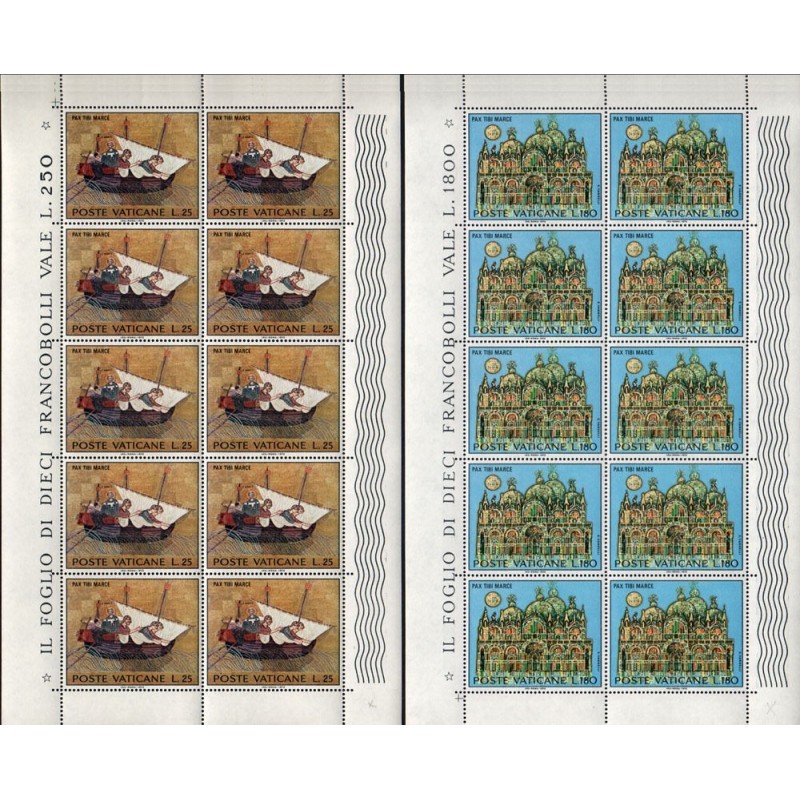 VATICANO 1972 - MINIFOGLI **