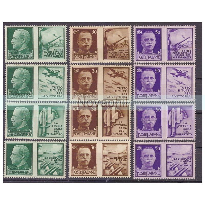 REGNO 1942 - PROPAGANDA DI GUERRA SERIE COMPLETA NUOVI **