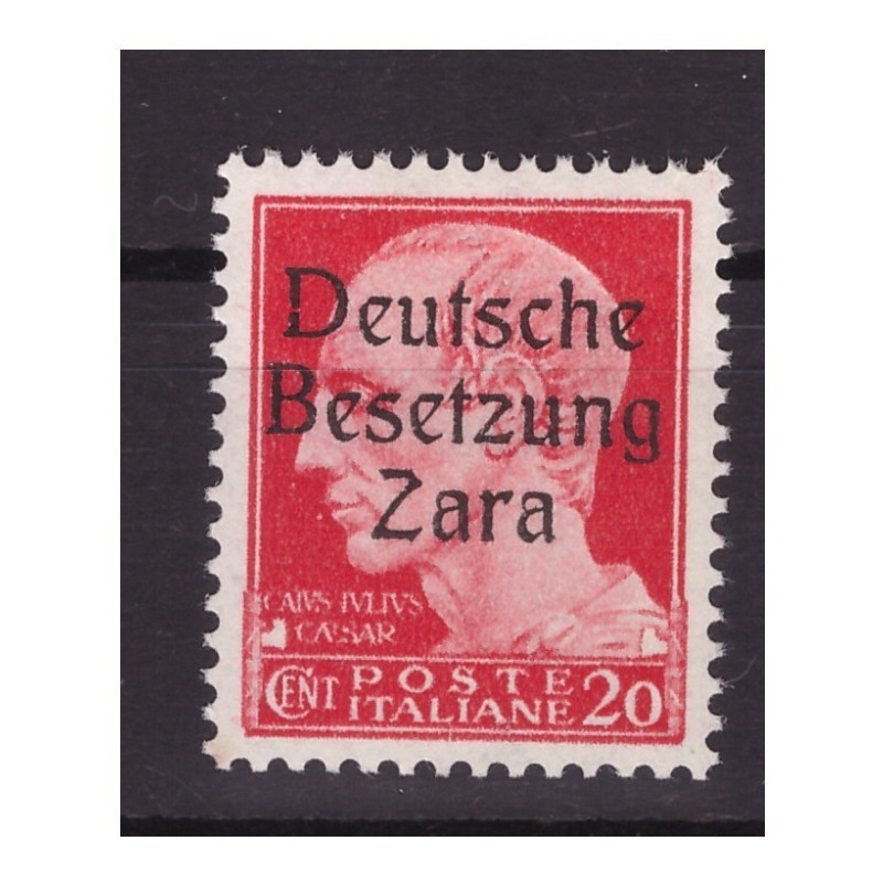 ZARA  1943  -  CENTESIMI 20  -  SECONDO  TIPO   POS. 68  NUOVO **